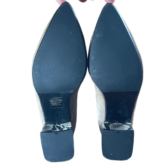 Daniela luxury brand brown gray with block heel womens shoes size 7 (38) - Picture 7 of 16